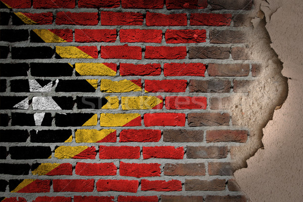 Dark brick wall with plaster - East Timor Stock photo © michaklootwijk