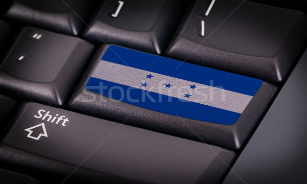 Bayrak klavye düğme Honduras dizayn dizüstü bilgisayar Stok fotoğraf © michaklootwijk