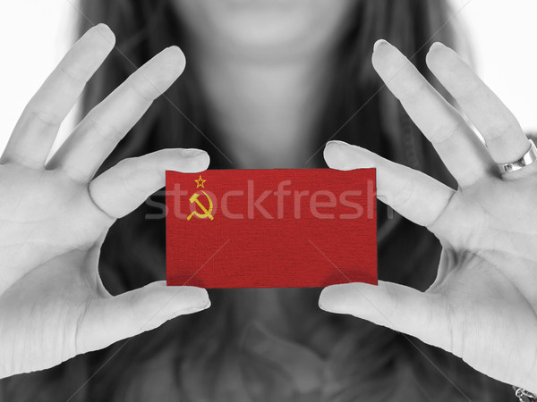 Mujer tarjeta de visita rojo mujeres signo Foto stock © michaklootwijk