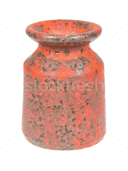 Alten rot Vase Ton isoliert weiß Stock foto © michaklootwijk
