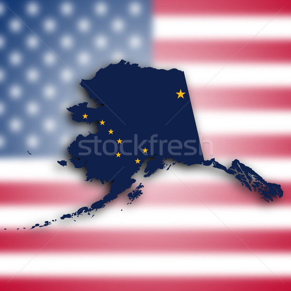 Map of Alaska Stock photo © michaklootwijk