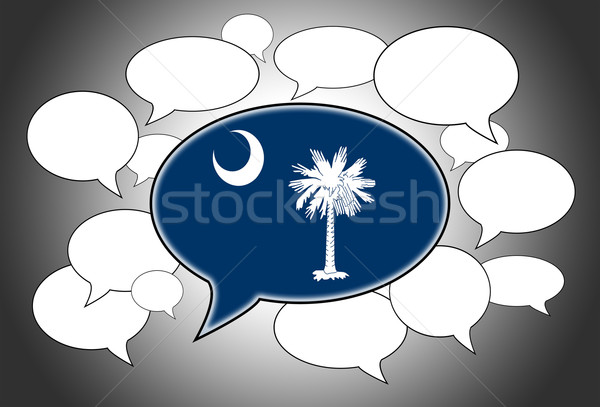Kommunikation Rede Wolke Stimme South Carolina Raum Flagge Stock foto © michaklootwijk