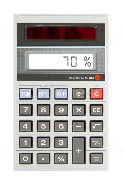 Stockfoto: Oude · calculator · tonen · percentage · procent · digitale