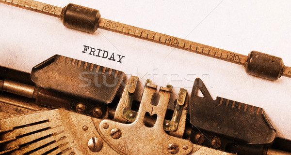 Friday typography on a vintage typewriter Stock photo © michaklootwijk