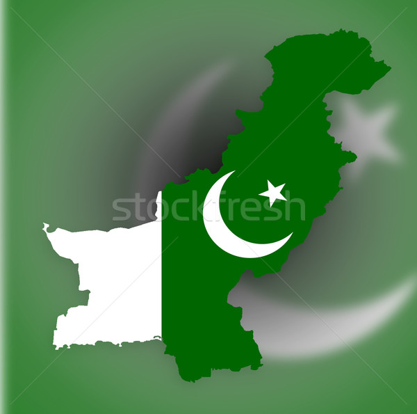 Térkép Pakisztán zászló illusztráció textúra absztrakt Stock fotó © michaklootwijk