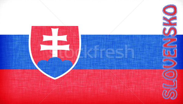 Linen flag of Slovakia Stock photo © michaklootwijk