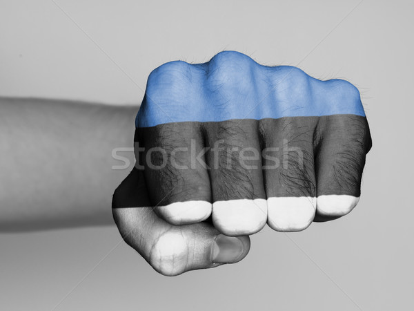 Stock photo: Fist of a man punching