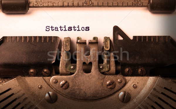 Vintage старые машинку статистика письме Сток-фото © michaklootwijk