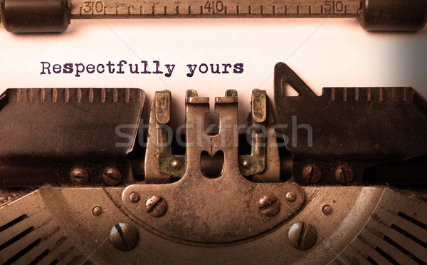 Vintage inscription made by old typewriter Stock photo © michaklootwijk