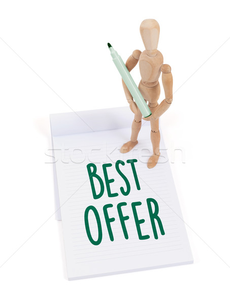 Wooden mannequin writing - Best offer Stock photo © michaklootwijk