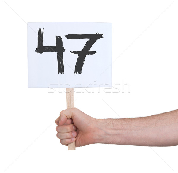 Sign with a number, 47 Stock photo © michaklootwijk