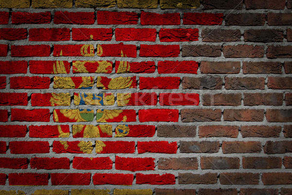 Backsteinmauer Textur Flagge alten dunkel rot Stock foto © michaklootwijk