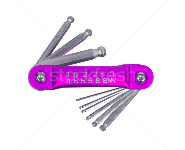 Stock photo: Hex key wrench set 