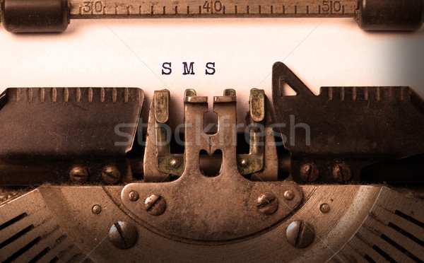 Vintage inscription made by old typewriter Stock photo © michaklootwijk