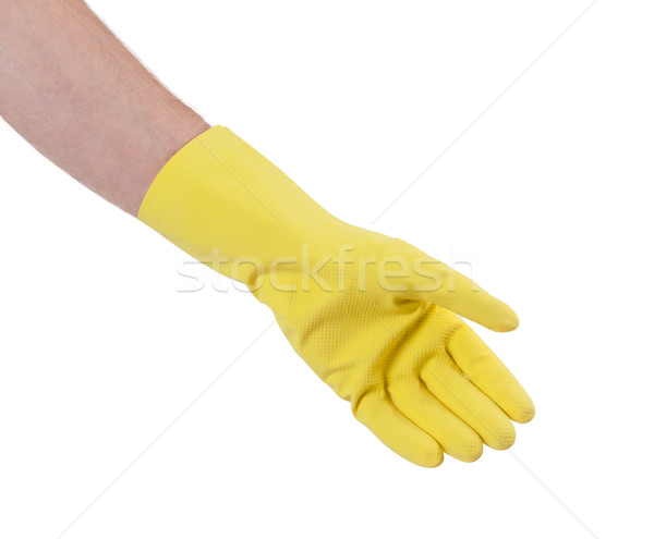 Latex glove for cleaning on hand Stock photo © michaklootwijk