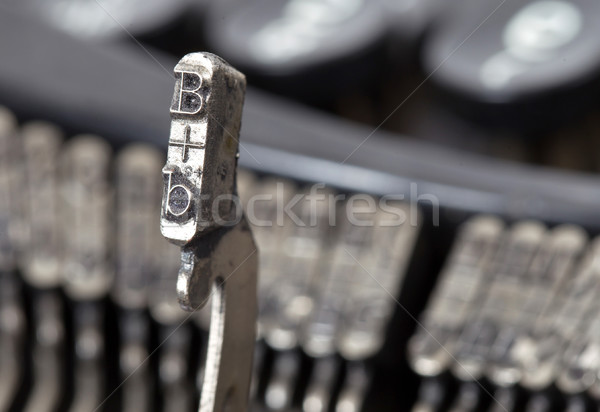 Hammer alten Handbuch Schreibmaschine schriftlich Tastatur Stock foto © michaklootwijk