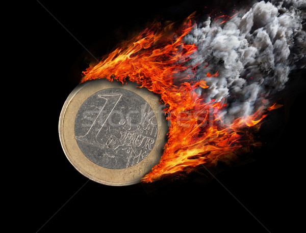 Foto stock: Ardor · moneda · camino · fuego · humo · poder