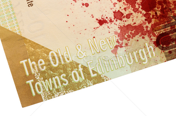 Scottish Banknote, 10 pounds, blood Stock photo © michaklootwijk