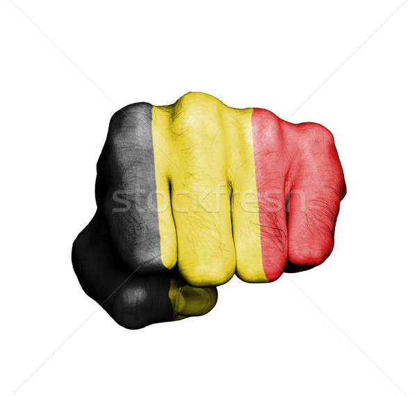 Elöl kilátás ököl szalag Belgium kéz Stock fotó © michaklootwijk