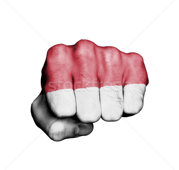 Elöl kilátás ököl szalag Indonézia kéz Stock fotó © michaklootwijk