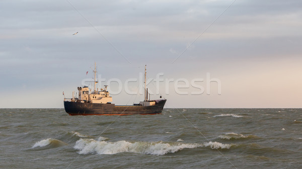 Small coastal vessel in the waters of the dutch Ijsselmeer Stock photo © michaklootwijk