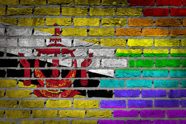 Dark brick wall - LGBT rights - Brunei Stock photo © michaklootwijk