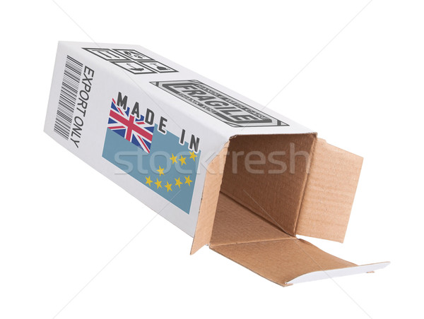 Export termék Tuvalu kinyitott papír doboz Stock fotó © michaklootwijk