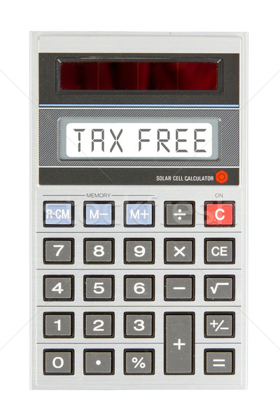 Stock photo: Old calculator - tax free