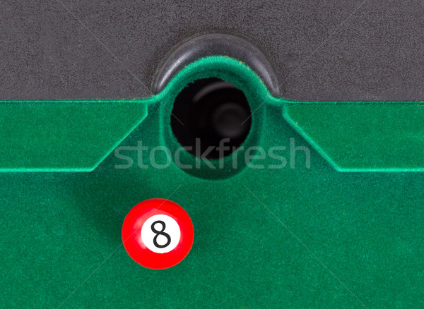 Red snooker ball - number 8 Stock photo © michaklootwijk