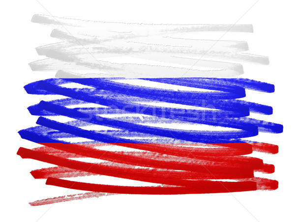 Bandeira ilustração Rússia caneta projeto fundo Foto stock © michaklootwijk