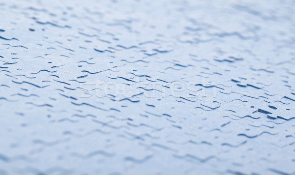 Kék kirakó darabok izolált koszos használt puzzle Stock fotó © michaklootwijk