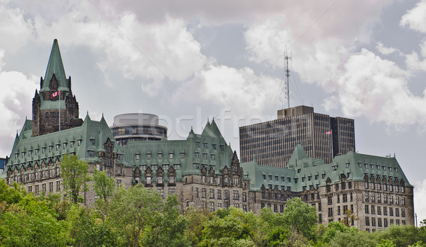 Politika parlament épület szemben Ottawa folyó Stock fotó © michelloiselle