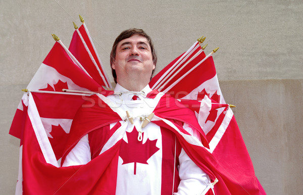 Canadá dia homem feliz folha Foto stock © michelloiselle