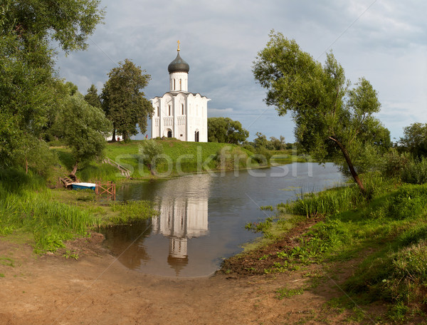 Zdjęcia stock: Piękna · kościoła · Rosja · rzeki · region · złoty
