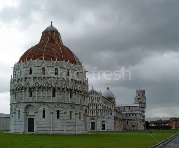 Campo dei miracoli and leaning tower in Pisa Stock photo © michey