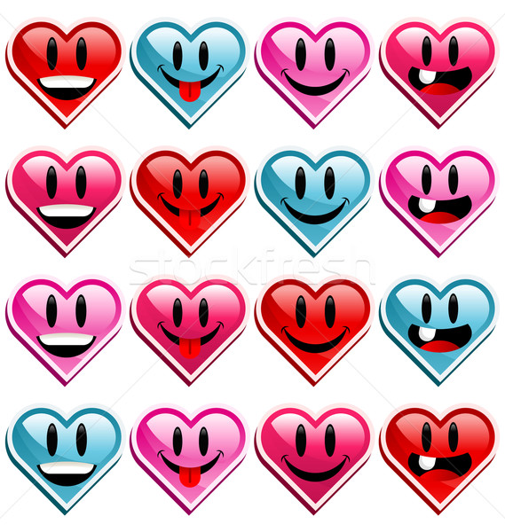 Smiling Heart Icons Stock photo © Mictoon