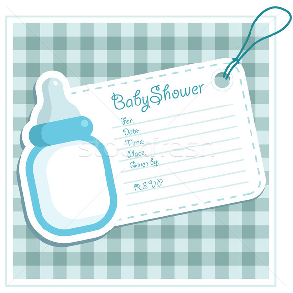 Baby Boy Shower Invitation Card Stock photo © Mictoon