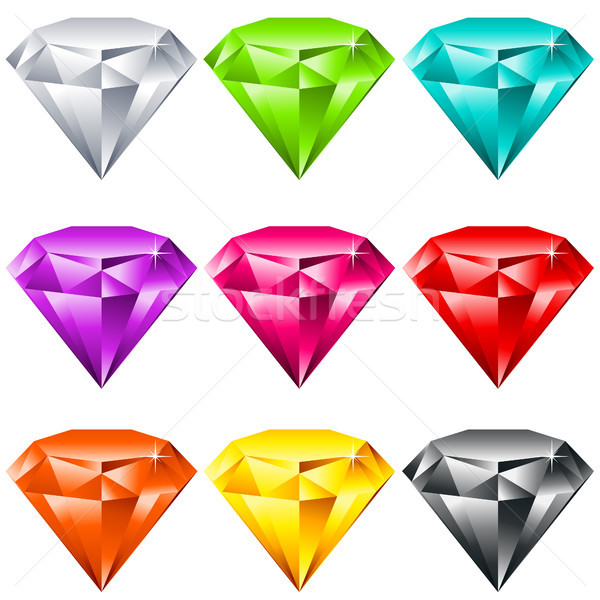 Colorful Shiny Jewels Stock photo © Mictoon
