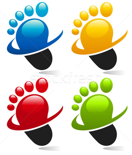 Swoosh Feet Icons Stock photo © Mictoon