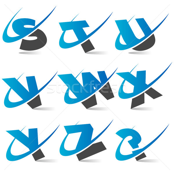 Swoosh Alphabet Icons Set 3 Stock photo © Mictoon
