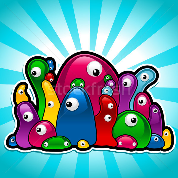 Slimy Jelly Monster Party Stock photo © Mictoon