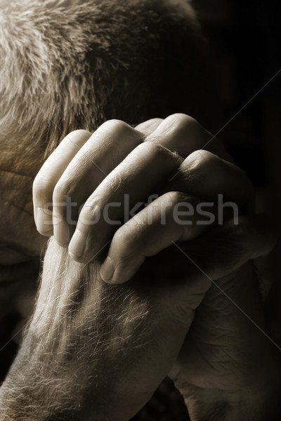 Mann beten Männer Religion männlich Hoffnung Stock foto © mikdam