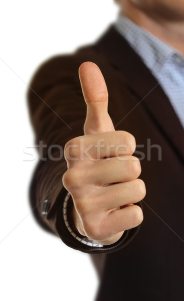 Thumb up, isolated on white background  Stock photo © mikdam