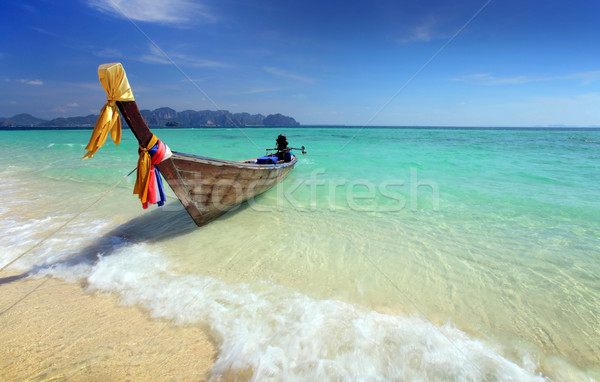 Longo cauda barco Tailândia Foto stock © mikdam