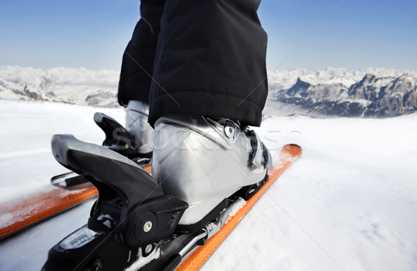 лыжах спорт зима скорости холме Сток-фото © mikdam