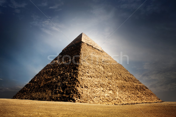 Giza Piramitleri Kahire Mısır inşaat Afrika mimari Stok fotoğraf © mikdam