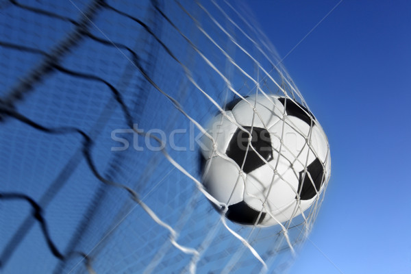 футбольным мячом назад цель спорт мяча Сток-фото © mikdam