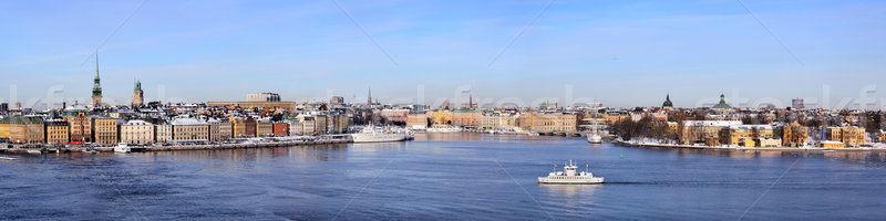 Sztokholm miasta łodzi Europie widoku odkryty Zdjęcia stock © mikdam