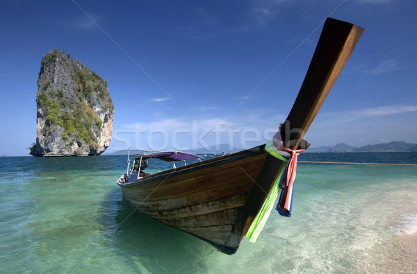 Uzun kuyruk tekne Tayland Stok fotoğraf © mikdam