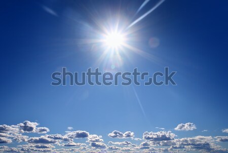 Hemel zon ruimte Blauw hemel weer Stockfoto © mikdam